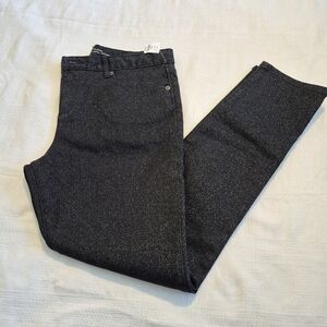 Gap girls size 18 plus black sparkly jeans lots of stretch NEW